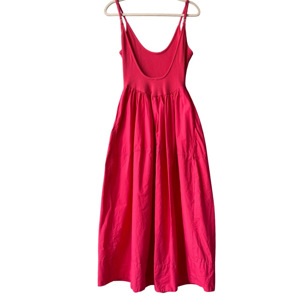 Free People Dress XS Pink Cotton Blend Casual Maxi Sundress Sleeveless - Picture 6 of 6